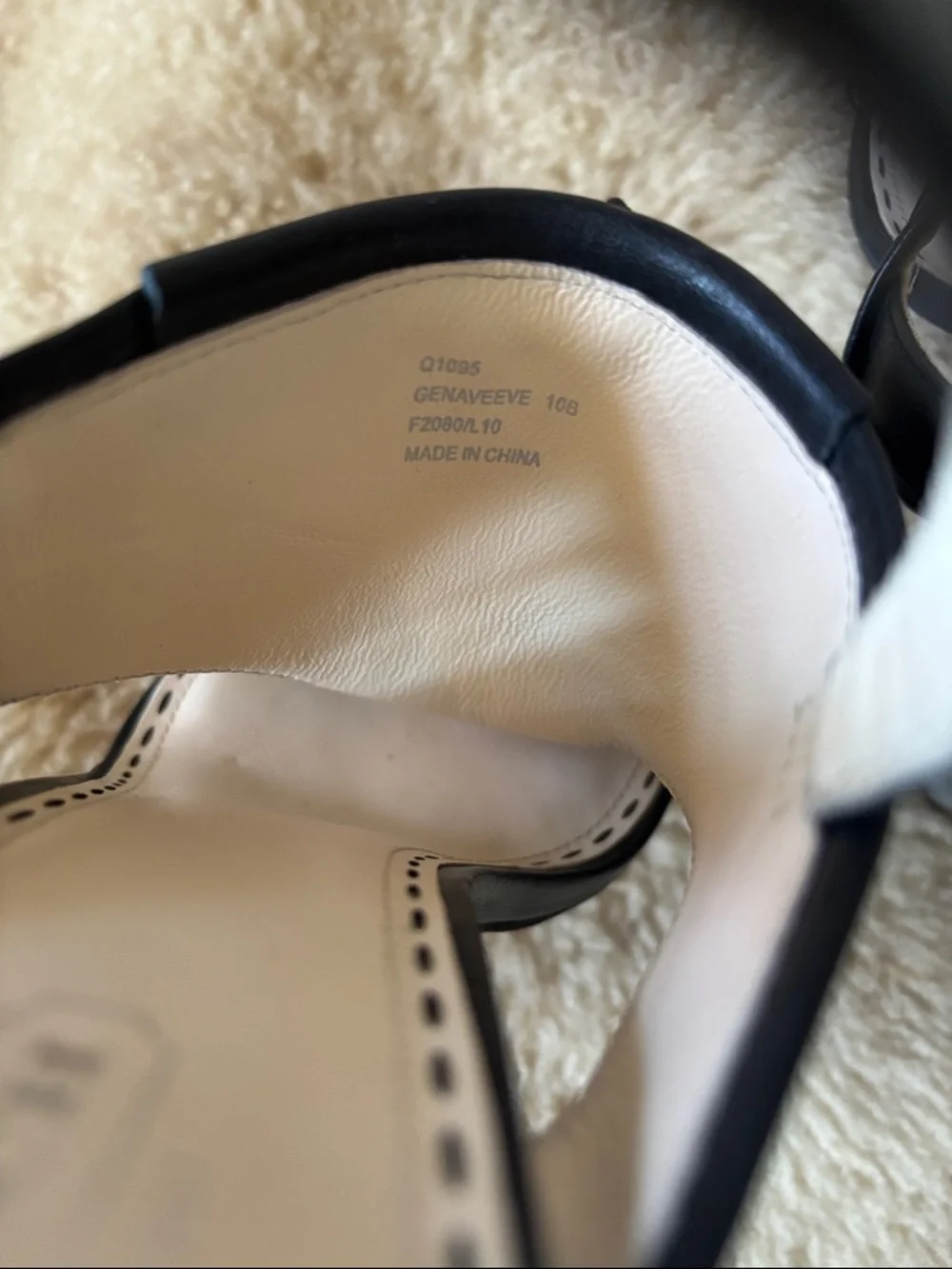 Coach Black Leather Tassel Slingback Sandals with Ankle Strap - Picture 6 of 11